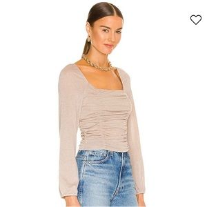Cream Shimmer Square Crop Top